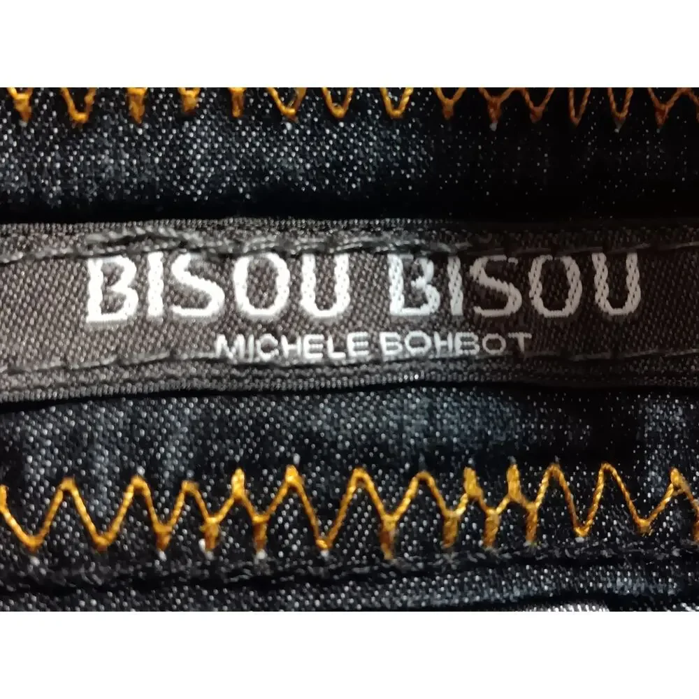Bisou Bisou Dark Wash Denim Skirt Size 18 Mermaid Style & Ruffled High-Low Hem